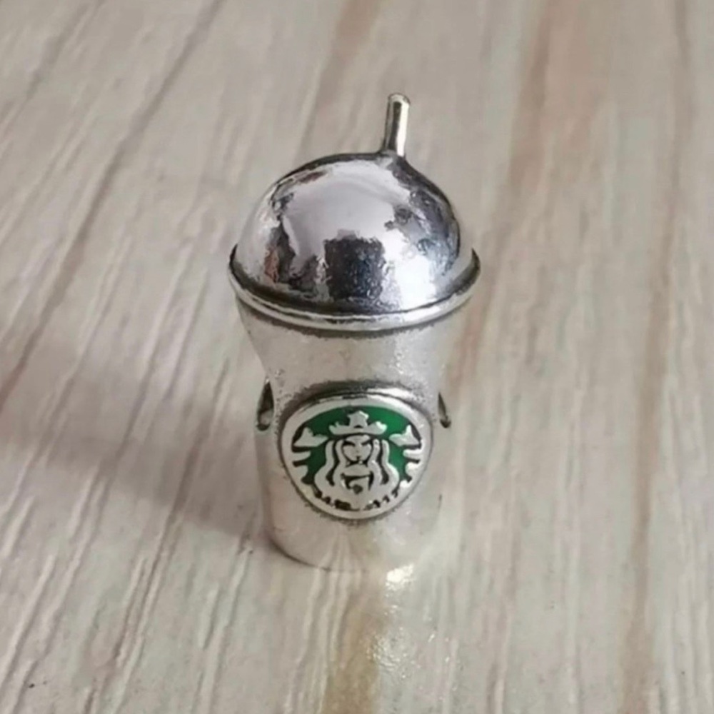 .925 Sterling Silver Starbucks coffee cup charm